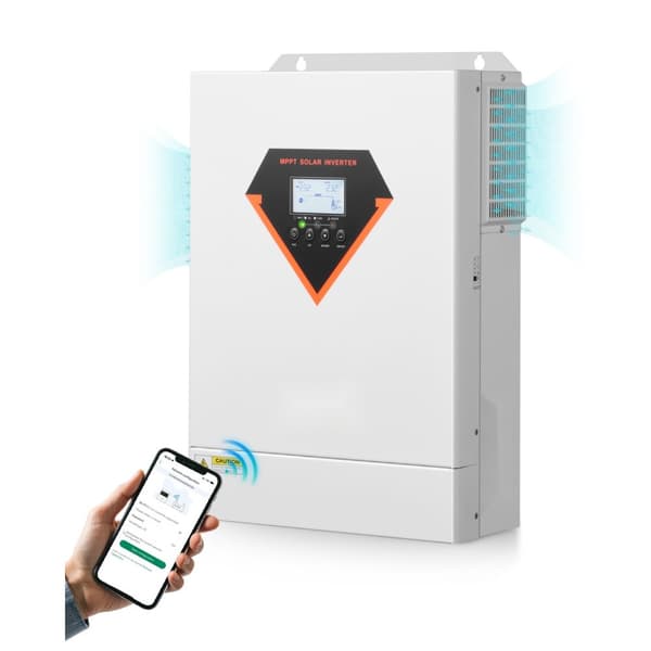 Hybrid Solinverter Laddare 6000W, 220/230V, Inbyggd WIFI, 120A MPPT Controller