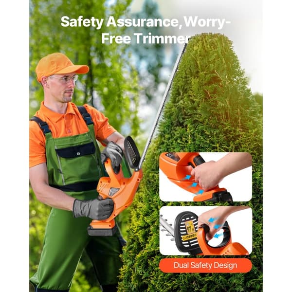 Johdoton Pensasleikkuri 20V, 2A Akkumalli, 50cm Kaksitoiminen Terä