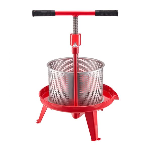 Frugtvinpresse, Manuel Presse til Vinfremstilling, 2,38 Gal/9L, Rustfrit Stål