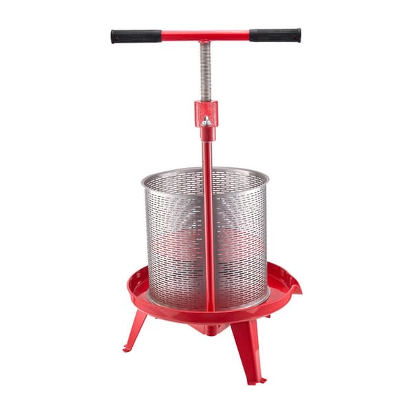 Frugtvinpresse, Manuel Presse til Vinfremstilling, 3,69 Gal/14L, Rustfrit Stål