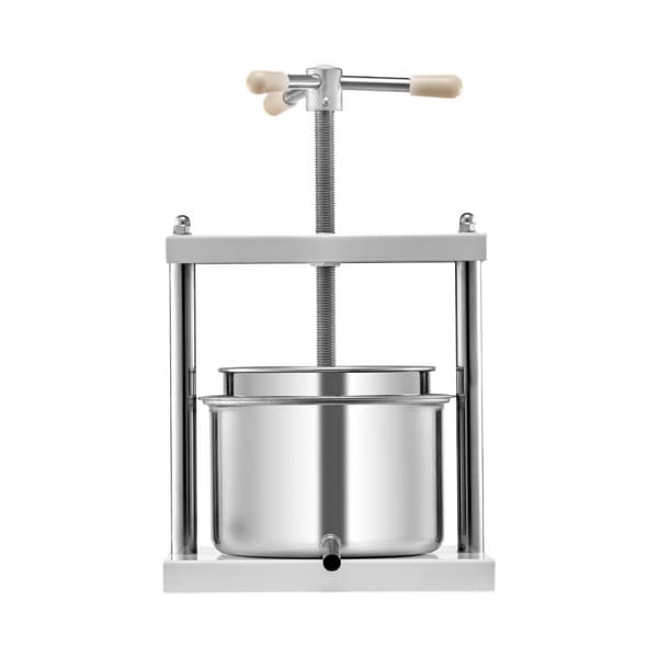 Manuel Frugtvinpresse, 1,45 Gal/5L Model, Rustfrit Stål til Vinfremstilling