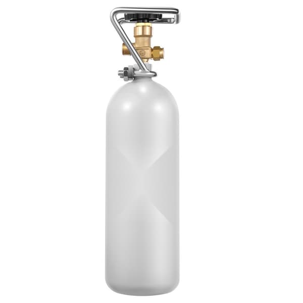 CO2-Tank 4,41 lbs, Aluminiumslegeringscylinder, DIN477-Ventil, TUV-Godkendt