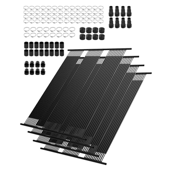Solvarmer til pool, 4x10 fod overjordisk, Poolvarmesystem med 4 paneler, energibesparende, miljøvenlig
