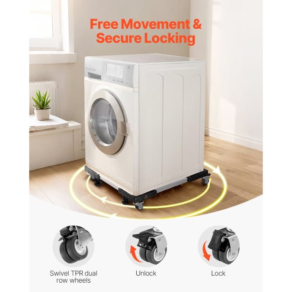 Mobil køleskabsbase, Møbeldolly, 1100 lb kapacitet, justerbar 27,5-35,4 tommer