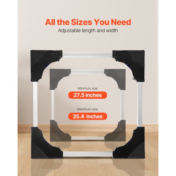 Mobil køleskabsbase, Møbeldolly, 1100 lb kapacitet, justerbar 27,5-35,4 tommer