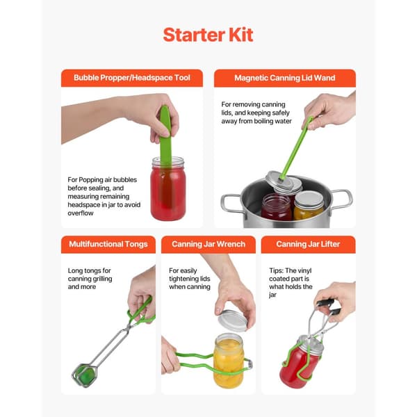 Konserveringsset Startkit 9 st, Rostfritt Stål Vattenbad, Konserveringskit i Hög Kvalitet
