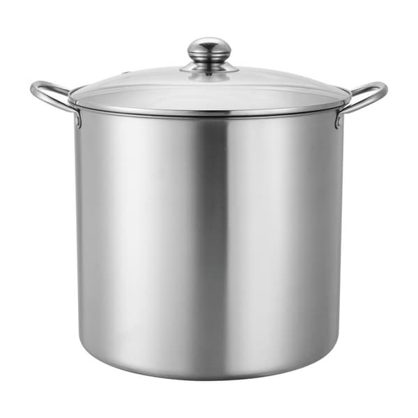 Vesihaudesäiliö Säilykeastialla, 21 QT Malli, Ruostumaton Teräs, Lasikansi, Telineellä