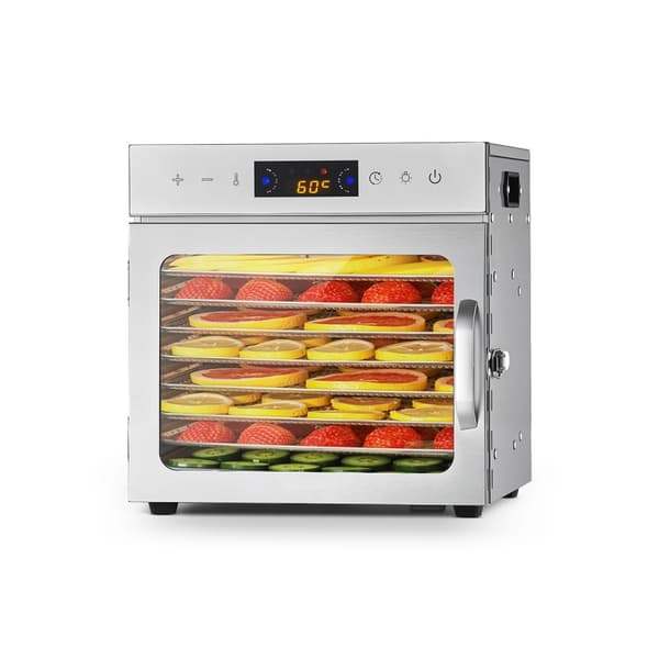8-bakke Mad Dehydrator, Rustfrit Stål 400W, Jerky og Frugt Tørringsmaskine