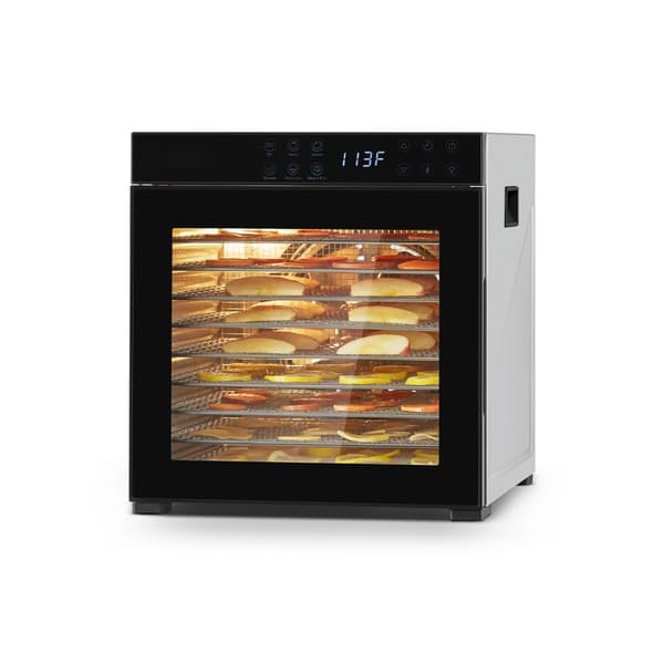 Mad Dehydrator Maskine, 10 Bakker, Rustfrit Stål, 1000W, Jerky Frugt Tørring