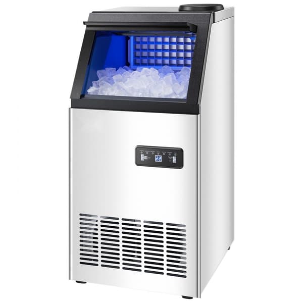 Kommerciel Ismaskine, Fritstående Kabinetmaskine, 120lbs/24H, Producerer 36 Isterninger