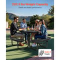 Miniatyrbillede 4 af 11: Picnic Bord, Vejrbestandigt Stål Terrasse Spisestue Møbelsæt, Udendørs Robust Møbeldesign