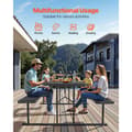 Miniatyrbild 7 av 11: Hopfällbart Picknickbord, Stål Campingbord med Stolar, för Trädgård, Inomhus och Utomhus Användning