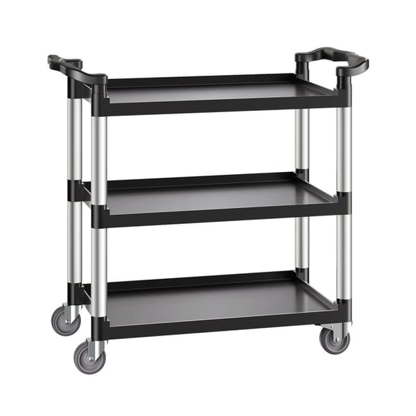 Raskas tehtävä Utility Cart, 500 lbs Kapasiteetti, 3-kerroksinen huoltokärry, pyörillä