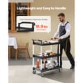 Miniatyrbillede 6 af 11: Tungvægts Servicevogn, 300 lbs Kapacitet, 3-etagers brugervogn med hjul, Robust Konstruktion
