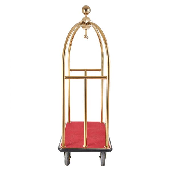 Hotelli Matkalaukkukärry 1500 LBS, Ruostumaton Teräs Bellman's Cart, Kaarevat Pystytuet