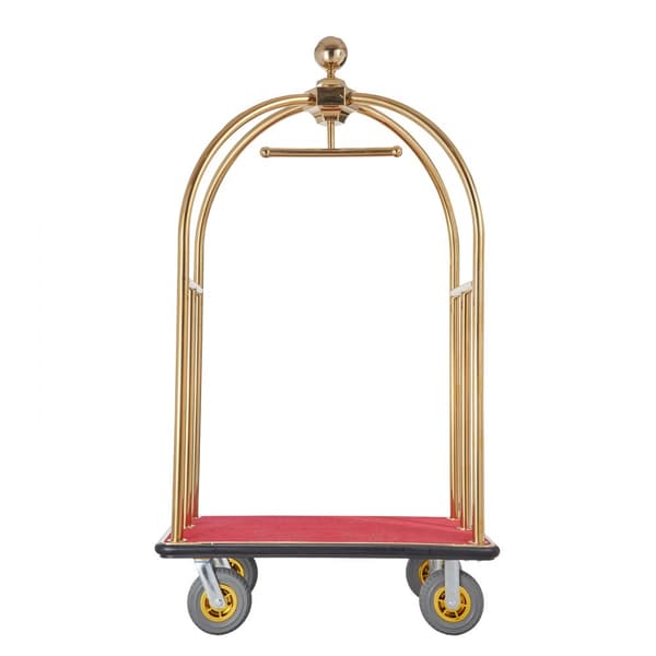 Hotelli Matkalaukkukärry 1500 LBS, Ruostumaton Teräs Bellman's Cart, Kaarevat Pystytuet