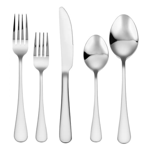 30-delars silverbestick set, Rostfritt stål, Servis för 6 personer, Långvarig & Tålig
