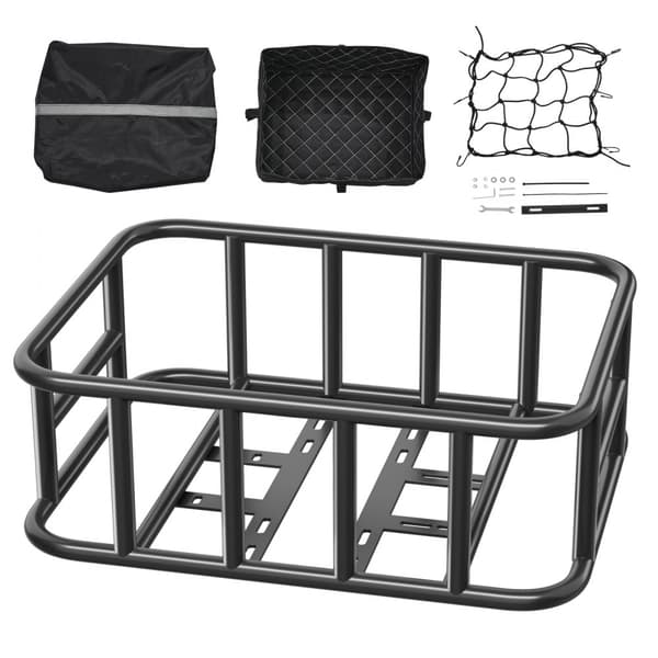 Bakre Cykelkorg, Medium Cykelkorg, med Cargo Net & Regntätt Överdrag, Liner-funktion