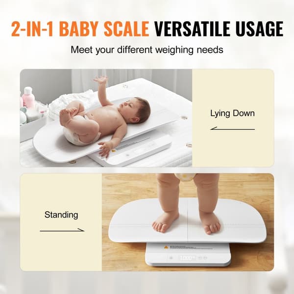 Spädbarnsvåg Babyvåg, med Hold & Tare-funktion, 5 Mätvärdesenheter, Maxkapacitet 66 LBS