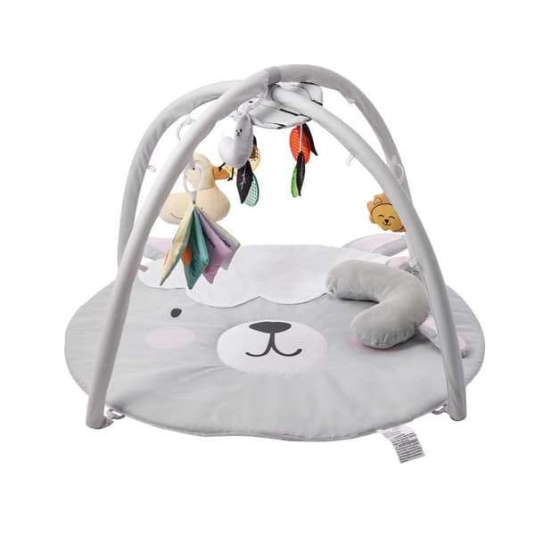 Baby Play Gym Matta, Tummy Time Aktivitetsmatta, 5 Sensoriska Leksaker, 99cm x 83cm