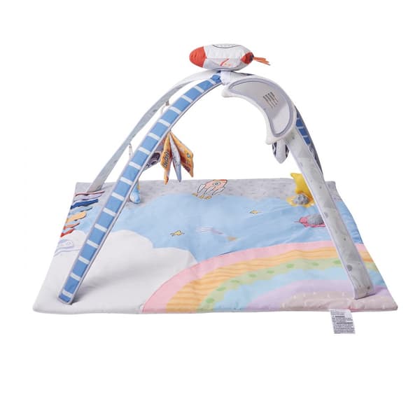 Baby Lege Gym Måtte, Mavetid Aktivitetsmåtte, 6 Sanselegetøj, 35,0 x 35,0