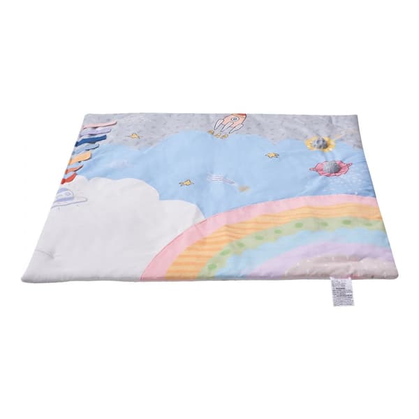 Baby Lege Gym Måtte, Mavetid Aktivitetsmåtte, 6 Sanselegetøj, 35,0 x 35,0
