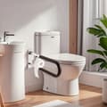 Miniatyrbillede 9 af 11: Foldetoilet Sikkerhedsskinne, 30 tommer, 300 lbs Bærekapacitet, Med Papirholder