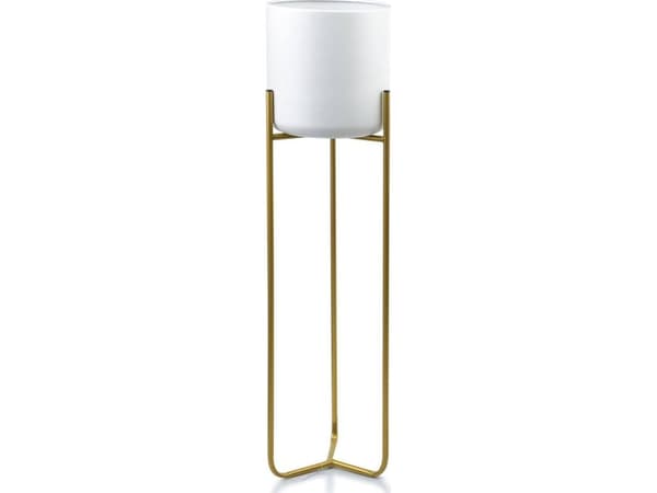 Mondex Swen Hvit 77 cm plantestativ med lokk