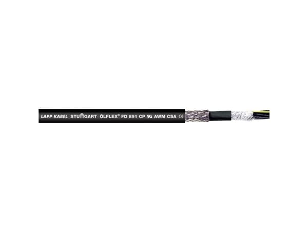 LAPP 1027012/100 Slæbekædekabel ÖLFLEX® FD 891 CY 12 G 0.5 mm² Sort 100 m