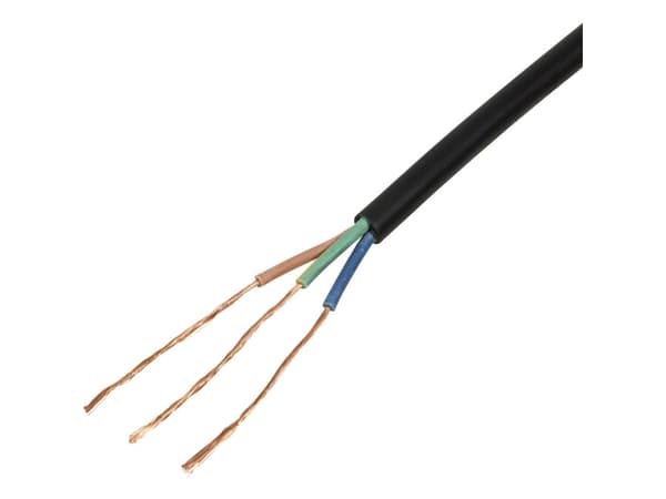 TRU COMPONENTS TC-13389184 Gummikabel H05RN-F 3 G 0.75 mm² Sort 100 m