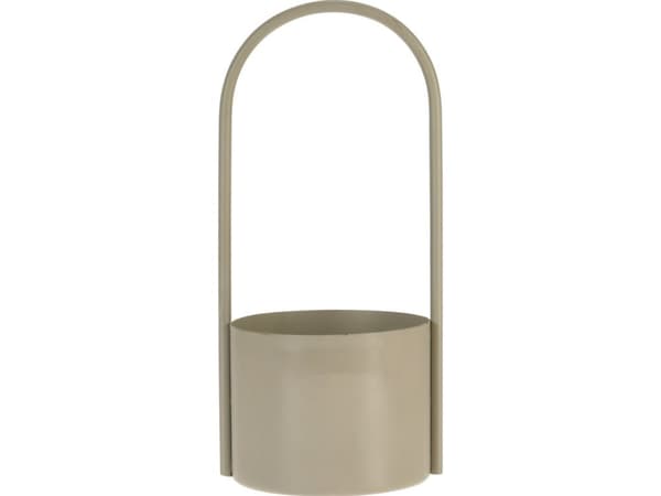 ProGarden Metal blomsterpotte beige 30x13 cm Blomsterpotte med håndtak