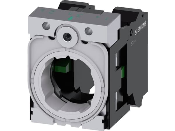 LED-holder 3SU1 3 modul 1NO 1NO metal