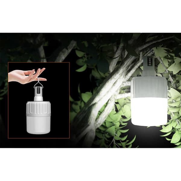 LED-campinglampa med solcellsladdning och 500 lm ljusstyrka