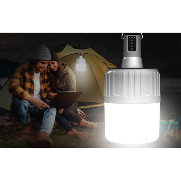 LED-campinglampa med solcellsladdning och 500 lm ljusstyrka