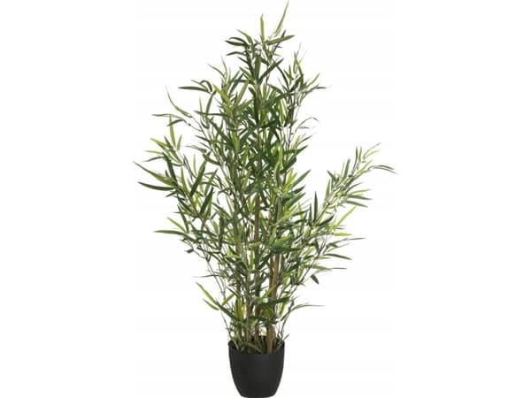 Atmosphera Kunstig bambusplante, sort potte, 90 cm