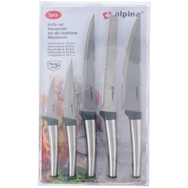 Alpina-Rustfritstålknivsæt5stk.