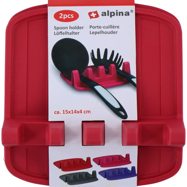 Alpina-Skedhållare/köksredskapshållare2st(röd)