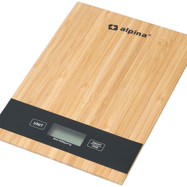 Alpina-Digitalbambuskøkkenvægt5kg