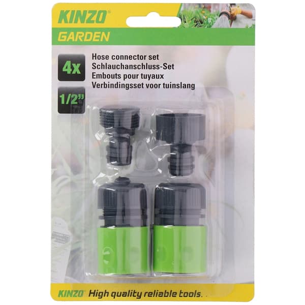 Kinzo-Anslutningarförträdgårdsslang4st.