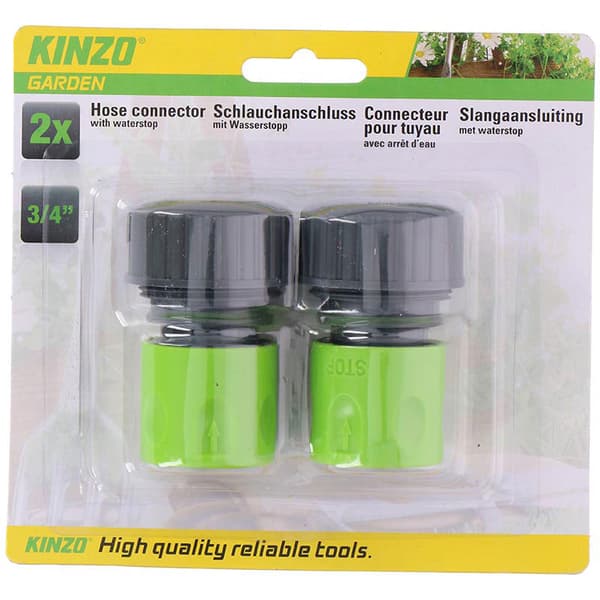 Kinzo-3/4"puutarhaletkunliitin2kpl.
