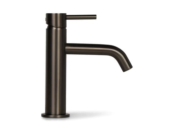 BLUE LABEL Etgrebs håndvaskarmatur uden bundventil - kold start funktion & 3/8" tilslutningsslanger - gun metal