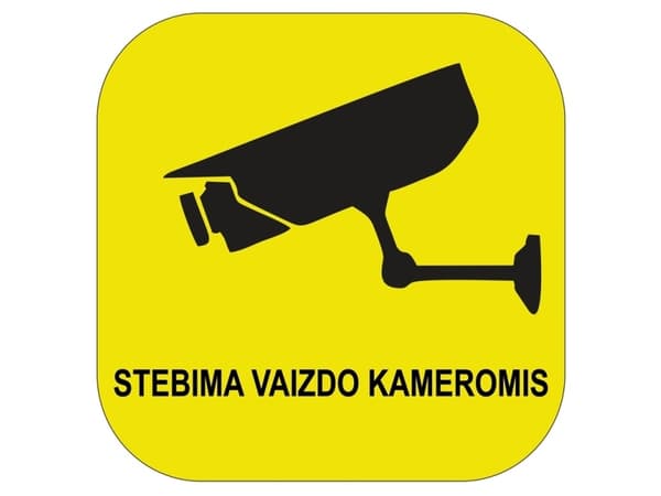 STICKER SURVEILLANCE CAMERA 125X125MM
