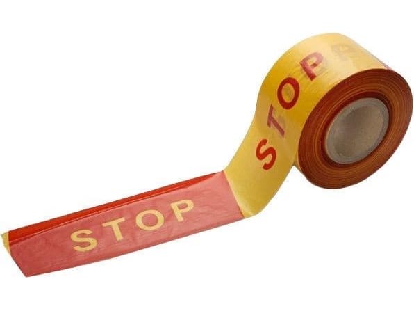 Nenurodyta_V Hazard Tape With The Word Stop