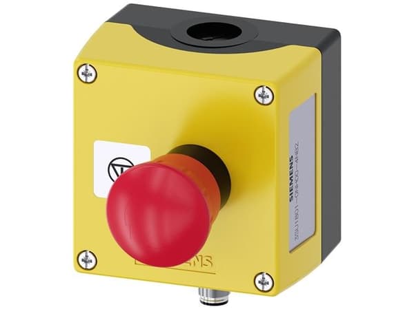 Nödstoppslåda 3SU1 40mm 2NC ''Symbol'' gul