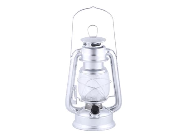 LED LIGHT LANTERN SILVER