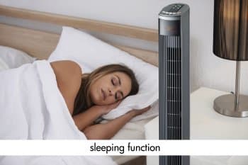Trisa Fresh Breeze, Husholdningstårnvifte, Sort, Grå, Gulv, 52 dB, 3 RPM, 0 - 70°