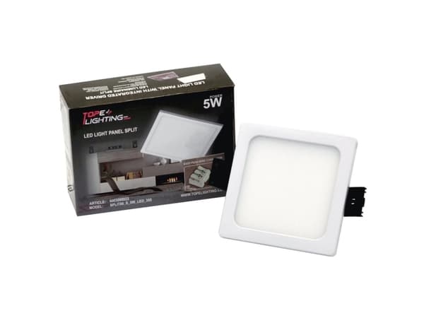 Tope Led Panel Split Sq 5W Nw Ip44 400Lm