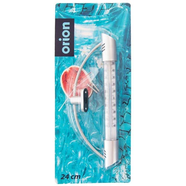 Modern utomhusfönstermometer för ett 24 cm fönster (silver)