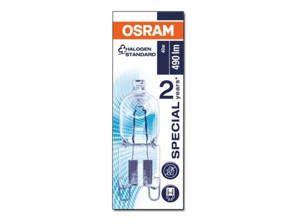 OSRAM - Halogenglödlampa - form: T13.3 - G9 - 40 W - klass G - varmt vitt ljus - 2700 K