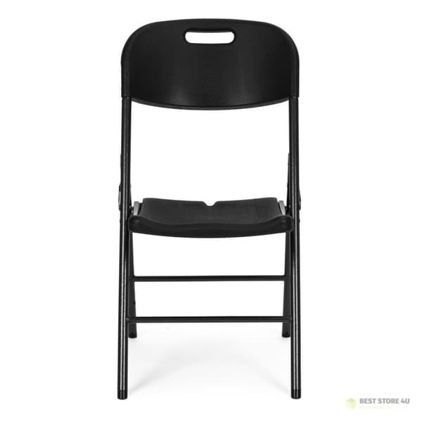 taittotuolin setti, metallinen HDPE, musta, ModernHome